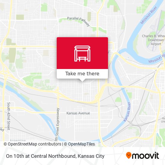 Mapa de On 10th at Central Northbound