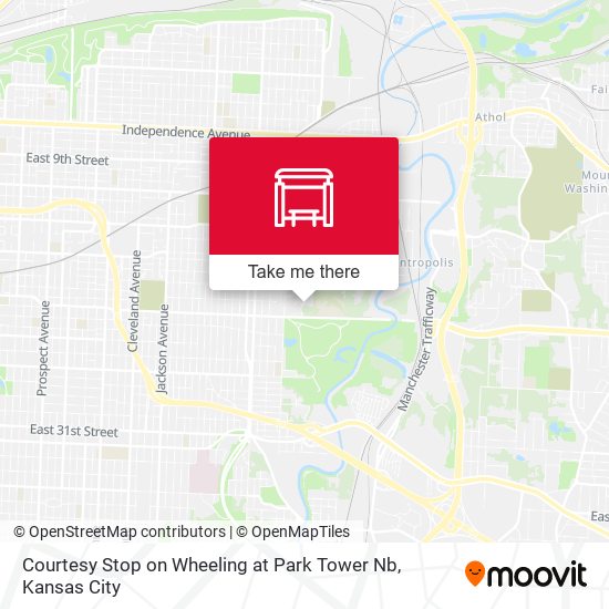 Courtesy Stop on Wheeling at Park Tower Nb map