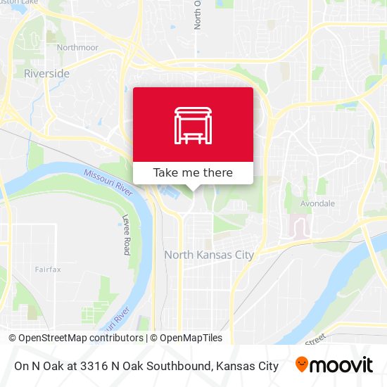 On N Oak at 3316 N Oak Southbound map