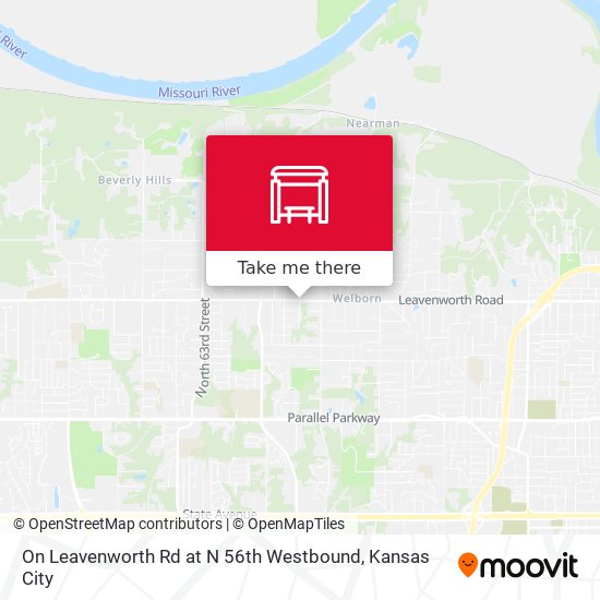 On Leavenworth Rd at N 56th Westbound map
