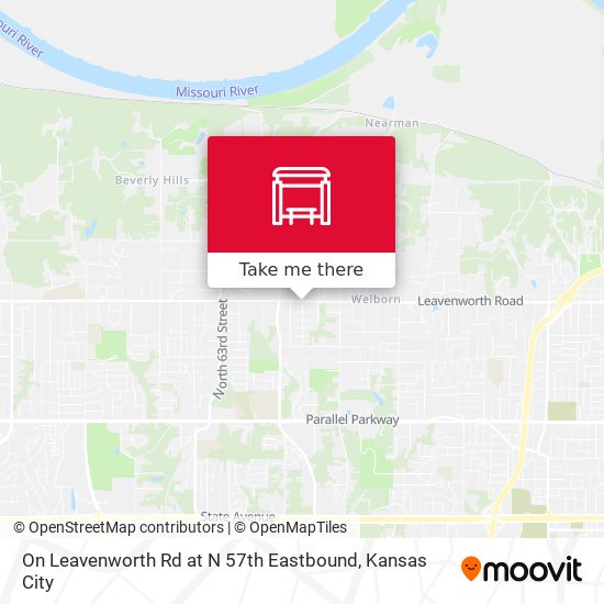 On Leavenworth Rd at N 57th Eastbound map