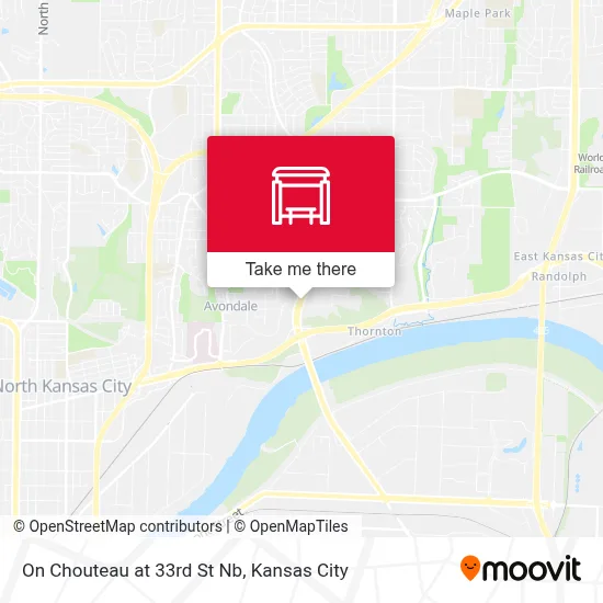 On Chouteau at 33rd St Nb map