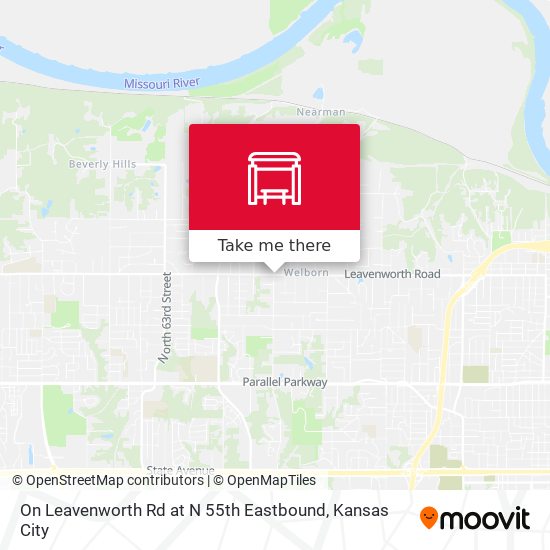 On Leavenworth Rd at N 55th Eastbound map