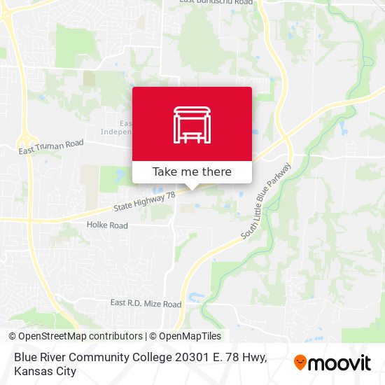 Mapa de Blue River Community College 20301 E. 78 Hwy