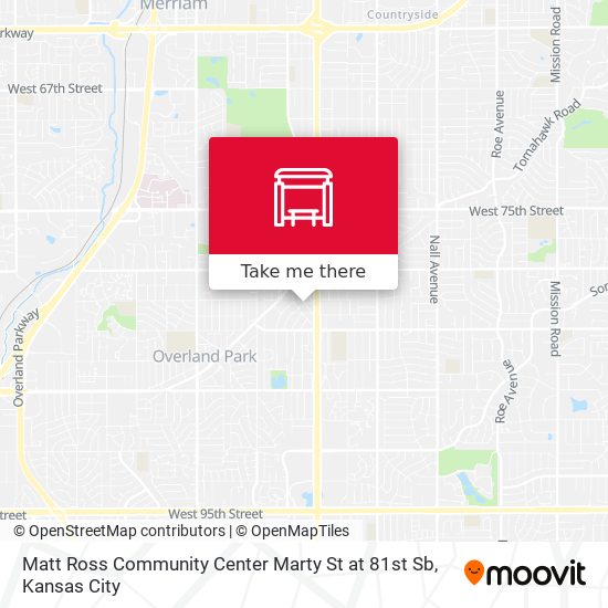 Matt Ross Community Center Marty St at 81st Sb map