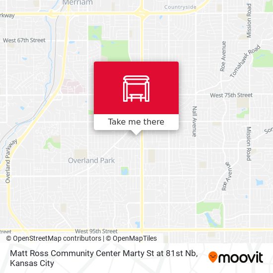 Matt Ross Community Center Marty St at 81st Nb map