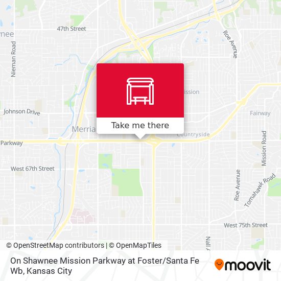Mapa de On Shawnee Mission Parkway at Foster / Santa Fe Wb
