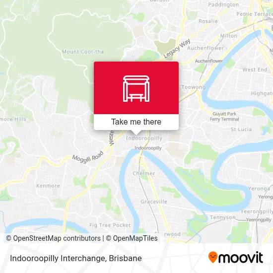 Mapa Indooroopilly Interchange