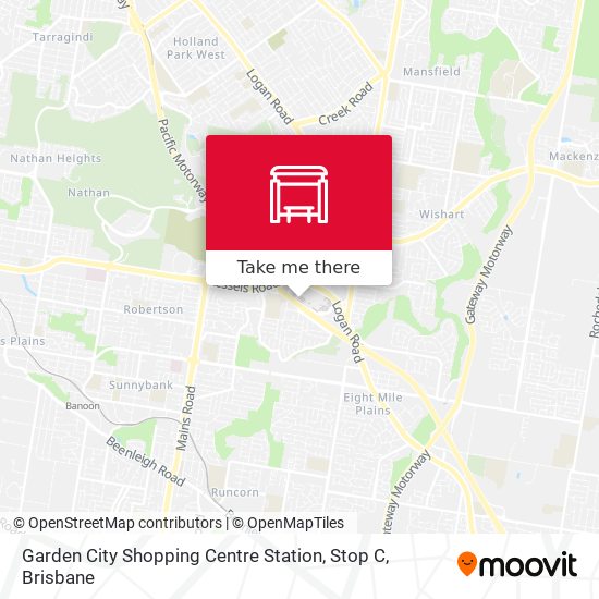 Mapa Garden City Shopping Centre Station, Stop C