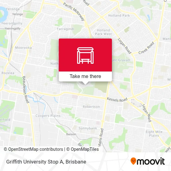 Mapa Griffith University Stop A