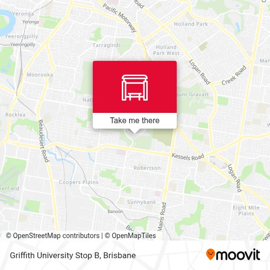 Mapa Griffith University Stop B
