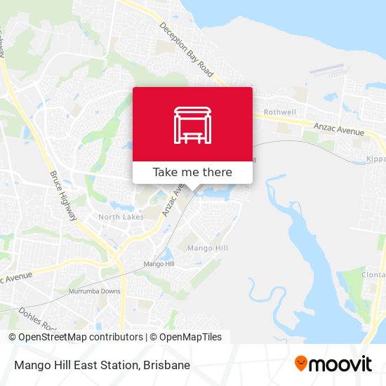 Mango Hill East Station map