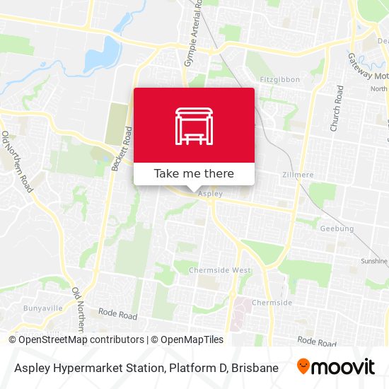 Aspley Hypermarket Station, Platform D map
