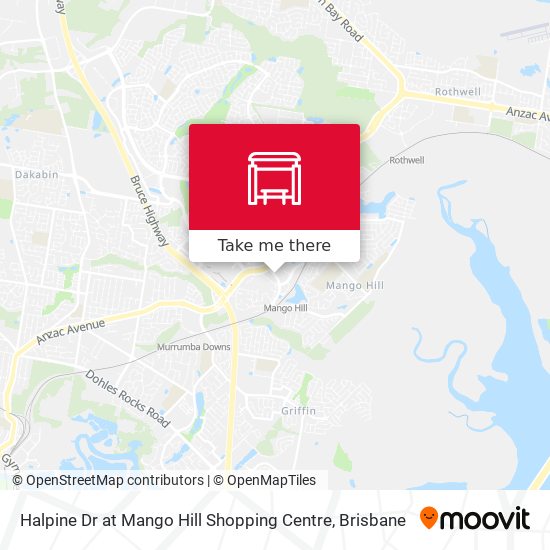 Halpine Dr at Mango Hill Shopping Centre map