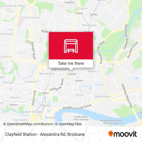 Clayfield Station - Alexandra Rd map