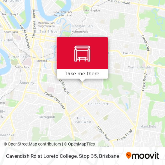 Cavendish Rd at Loreto College, Stop 35 map