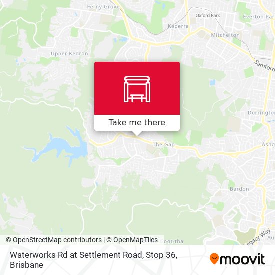 Mapa Waterworks Rd at Settlement Road, Stop 36