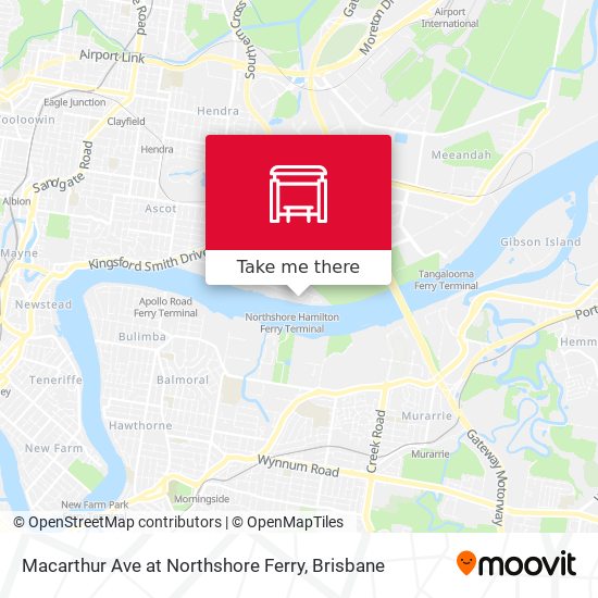 Macarthur Ave at Northshore Ferry map