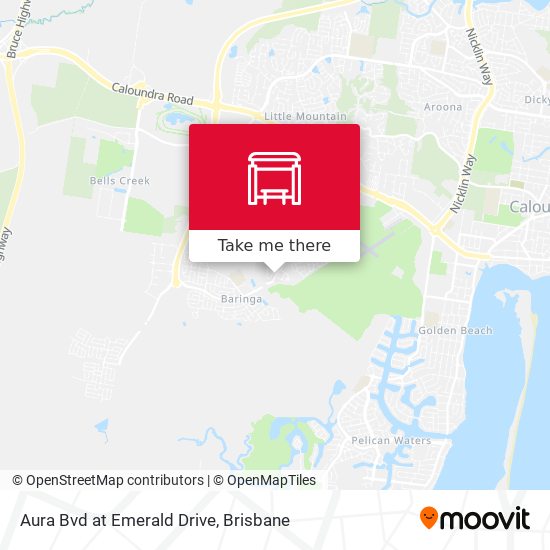 Aura Bvd at Emerald Drive map