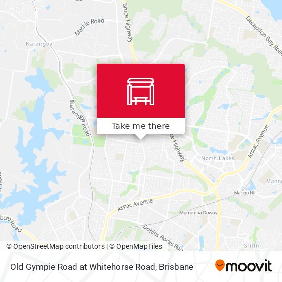 Old Gympie Road at Whitehorse Road map