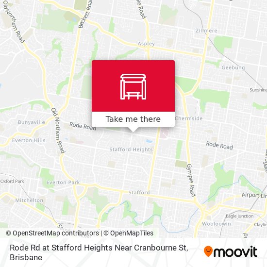 Rode Rd at Stafford Heights Near Cranbourne St map