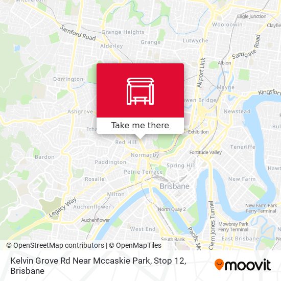 Mapa Kelvin Grove Rd Near Mccaskie Park, Stop 12