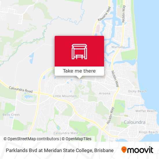 Parklands Bvd at Meridan State College map