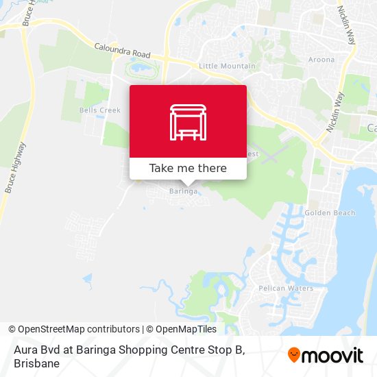 Mapa Aura Bvd at Baringa Shopping Centre Stop B