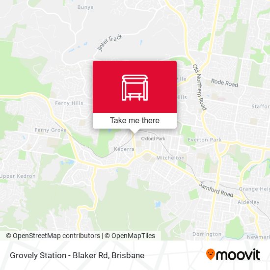 Grovely Station - Blaker Rd map