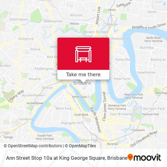 Ann Street Stop 10a at King George Square map