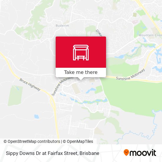 Sippy Downs Dr at Fairfax Street map