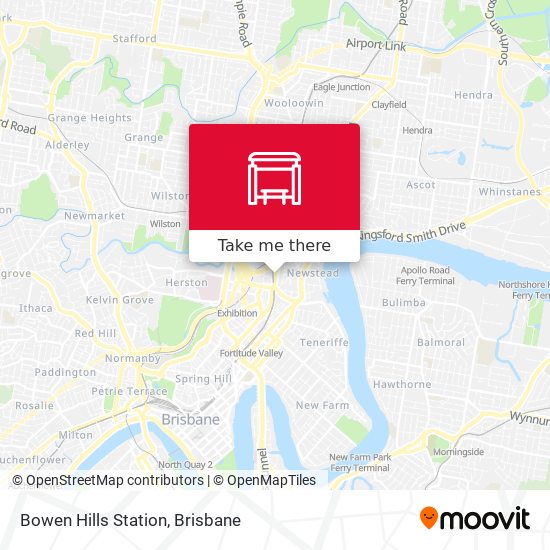 Bowen Hills Station map