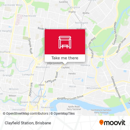 Clayfield Station map
