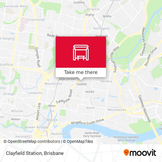 Mapa Clayfield Station