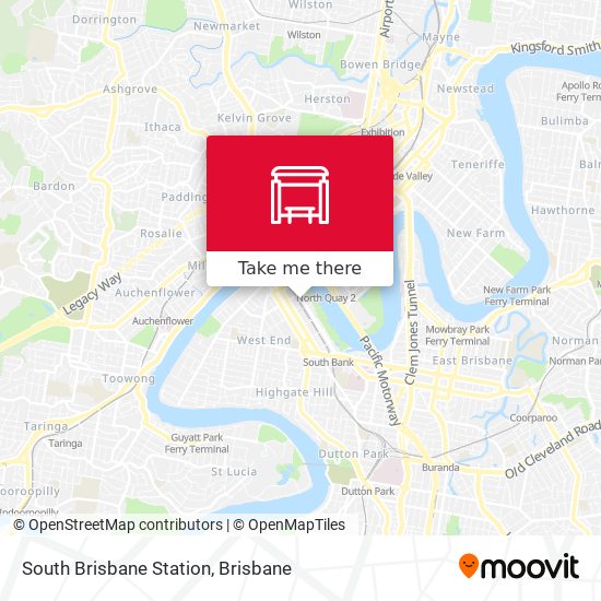 South Brisbane Station map