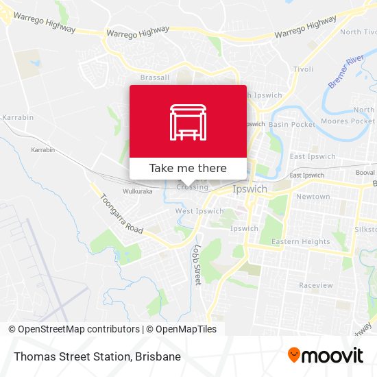 Mapa Thomas Street Station