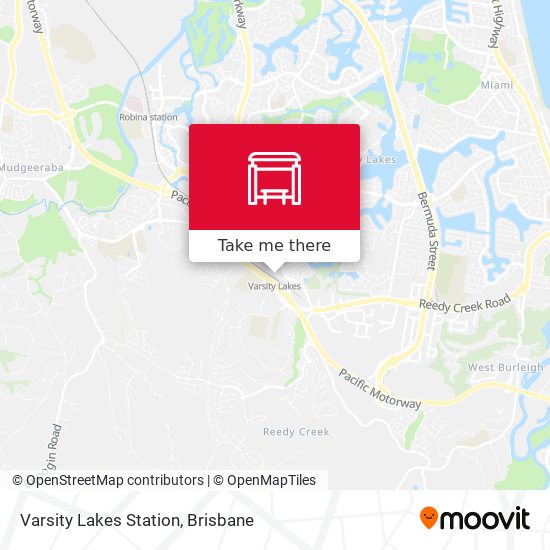 Mapa Varsity Lakes Station