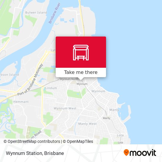 Wynnum Station map