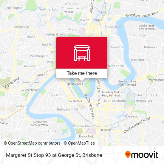 Margaret St Stop 93 at George St map