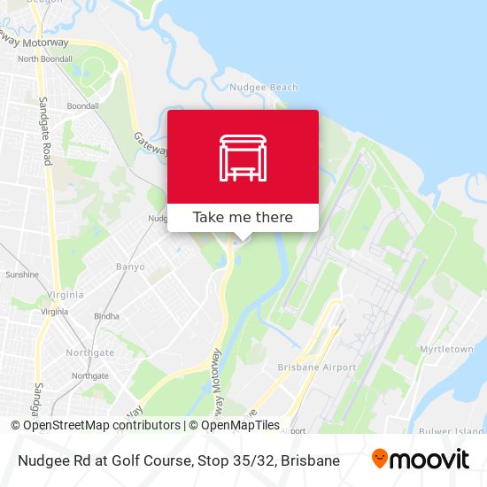Nudgee Rd at Golf Course, Stop 35 / 32 map