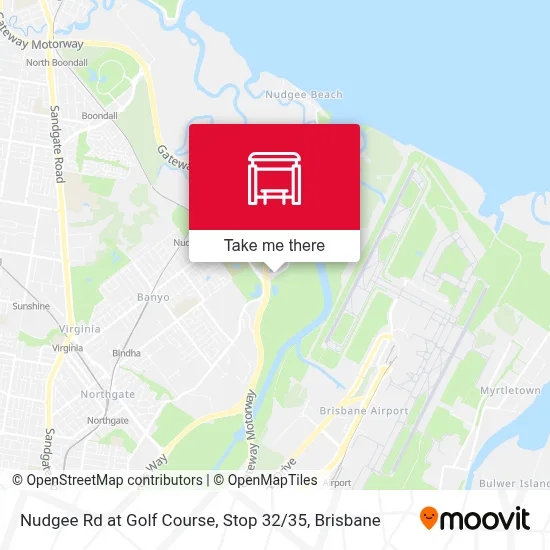 Mapa Nudgee Rd at Golf Course, Stop 32 / 35