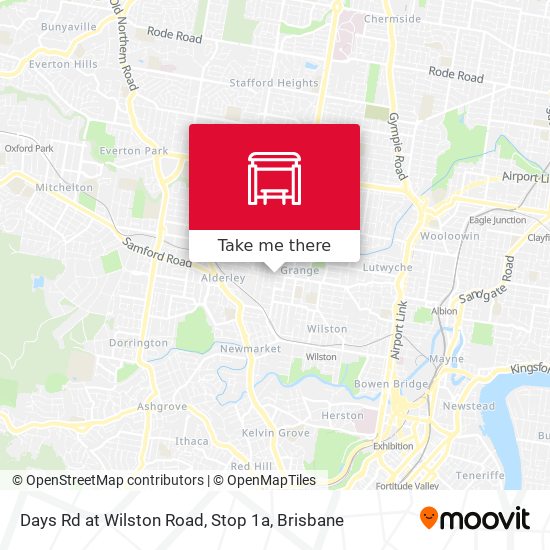 Days Rd at Wilston Road, Stop 1a map