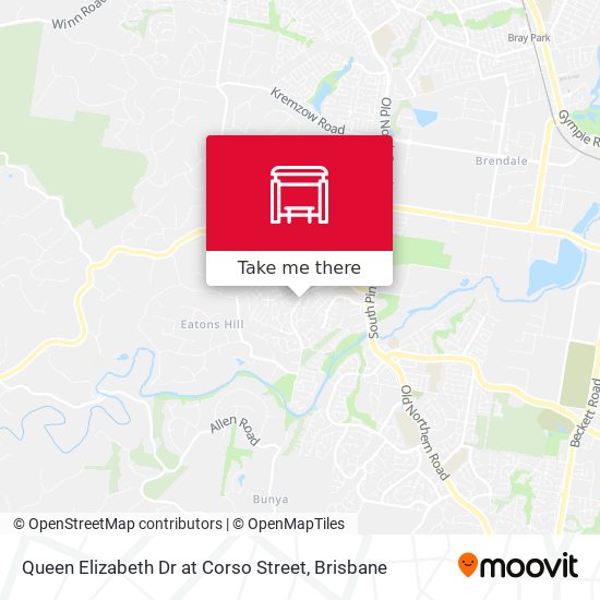 Queen Elizabeth Dr at Corso Street map