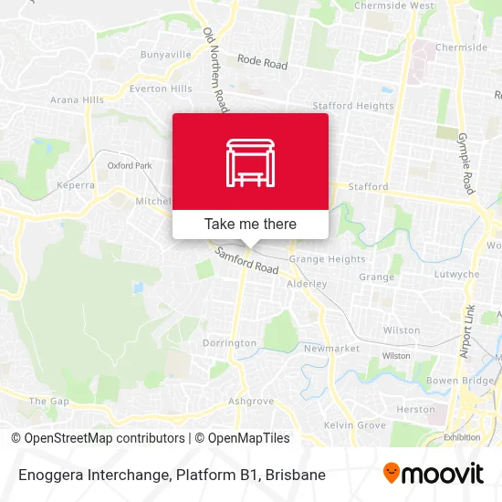 Mapa Enoggera Interchange, Platform B1