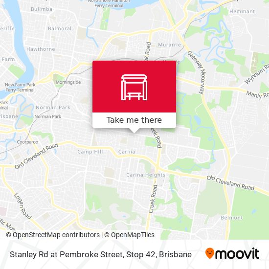 Stanley Rd at Pembroke Street, Stop 42 map