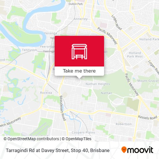 Tarragindi Rd at Davey Street, Stop 40 map