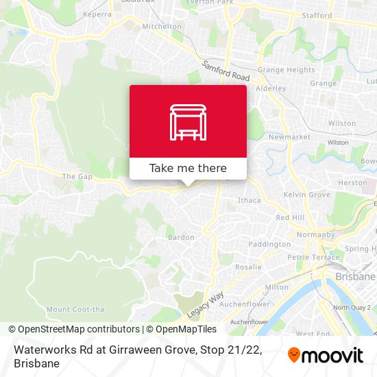 Waterworks Rd at Girraween Grove, Stop 21 / 22 map