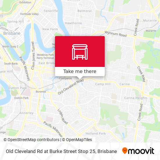 Old Cleveland Rd at Burke Street Stop 25 map