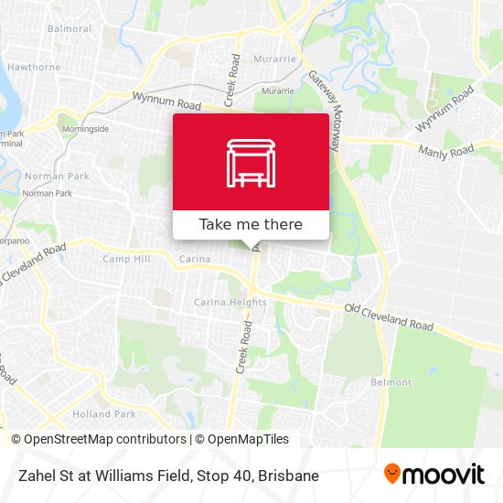 Zahel St at Williams Field, Stop 40 map