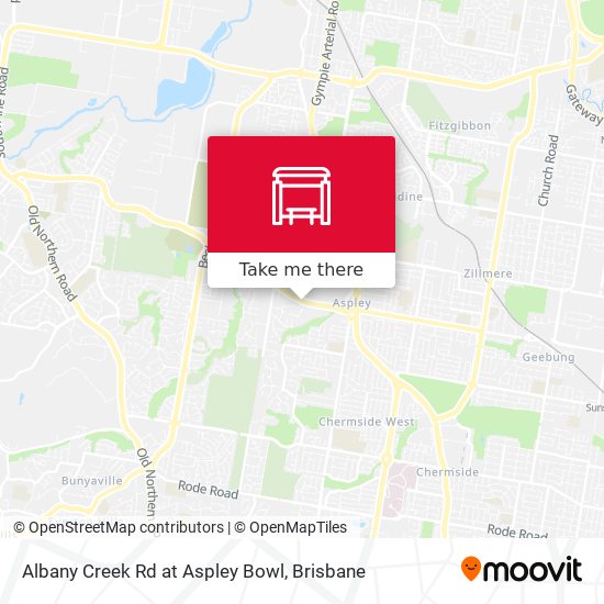Albany Creek Rd at Aspley Bowl map